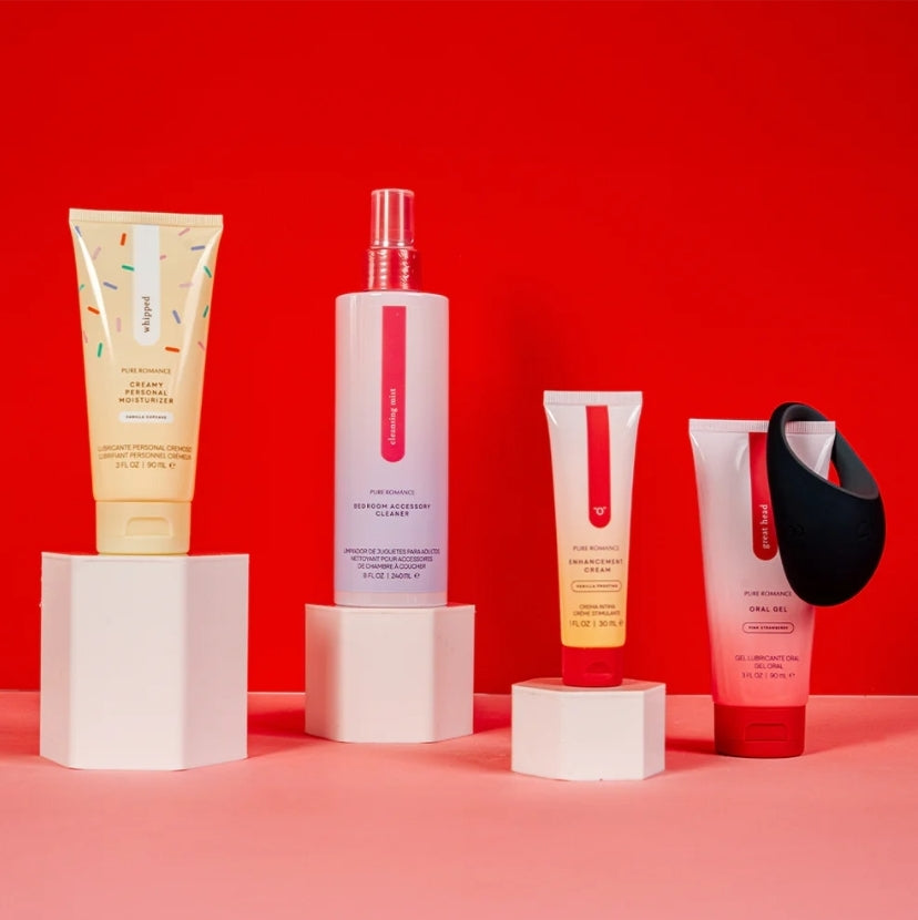 The VIP Valentine ❤️
C-ring, Great Head Pink Strawberry, Whipped Vanilla Cupcake, O Vanilla Frosting, Cleansing Mist