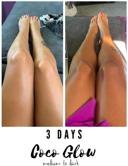 Coco Glow - Medium to Dark color -Sunless self-tanner
