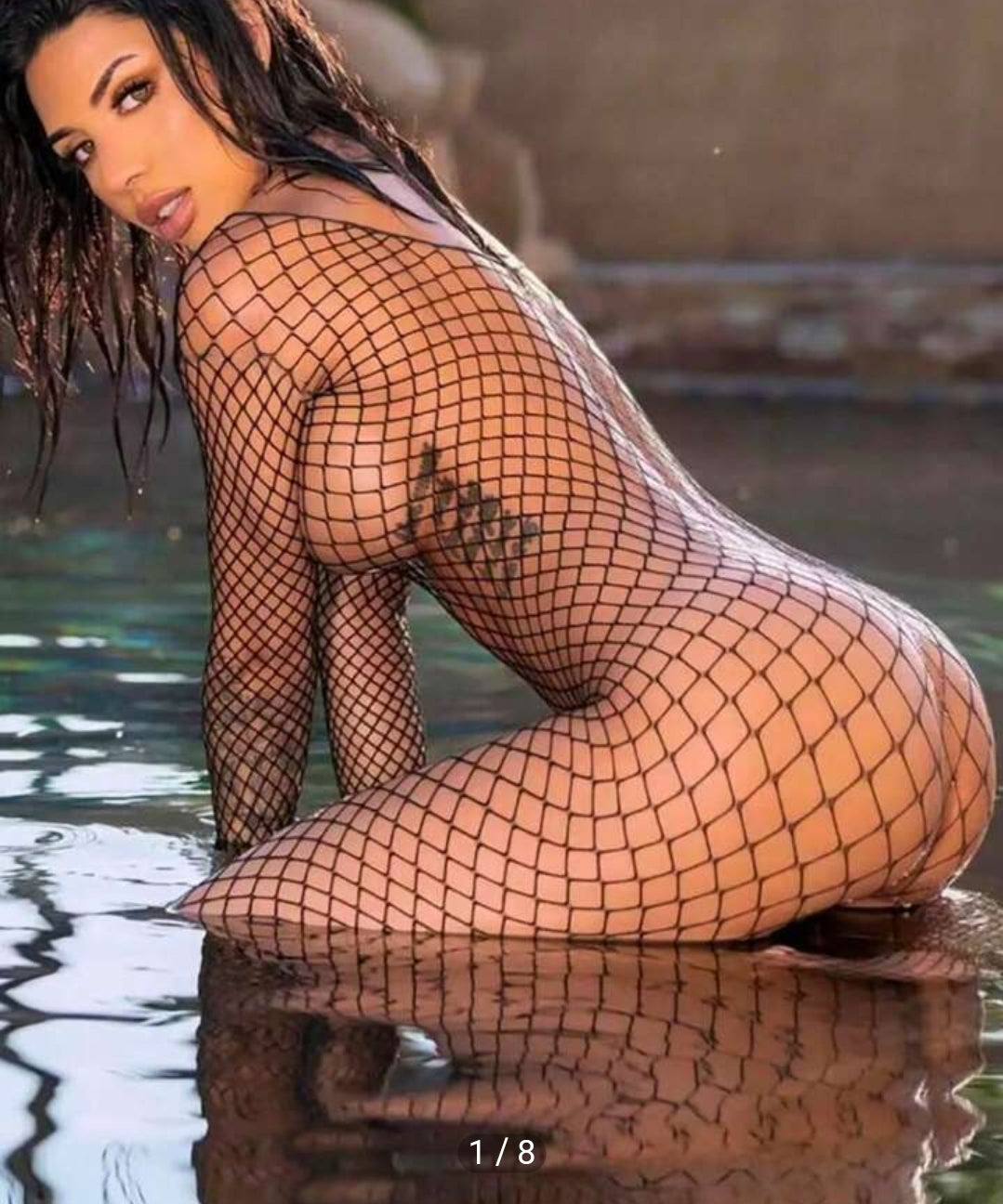 Black - Full Body Mesh/Fishnet -    SIZE: One size fits most