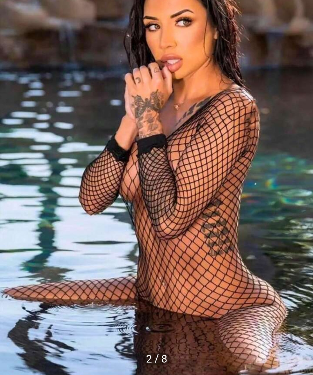 Black - Full Body Mesh/Fishnet -    SIZE: One size fits most
