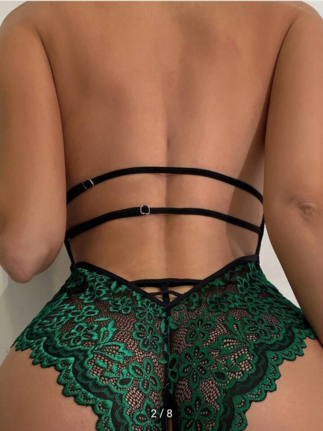 Hunter Green - Shimmer Teddy Bodysuit size: XXL